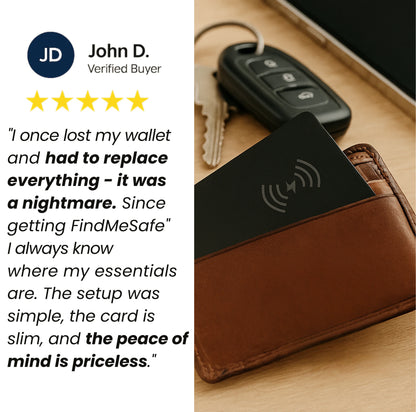 FindMeSafe™ Wallet Tracker – Keep Your Essentials Safe